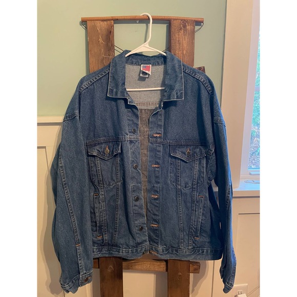 TYCA US Marine Corps Embossed Denim Jean Jacket 1980s - Picture 3 of 6